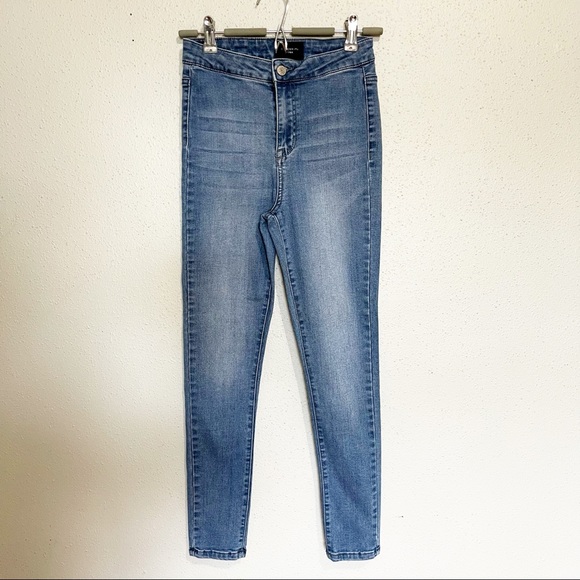 2 Pair Skinny Jeans Blue Size 1 High and Mid Rise - Picture 5 of 16